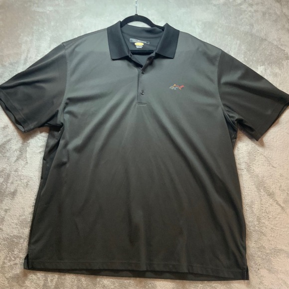 Greg Norman Other - Greg Norman Play Dry Mens Polo Shirt XXXL Charcoal Gray Black Collar Golf Shark